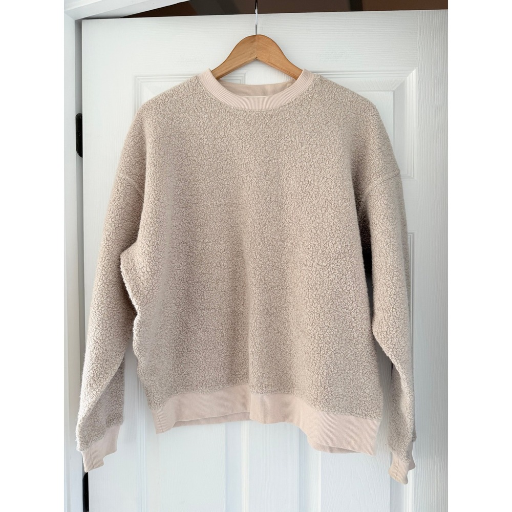 Outdoor Voices Megafleece Crewneck Cream Neutral Activewear Athleisure Cozy